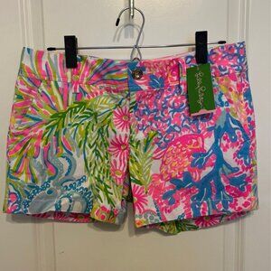 NWT - Lilly Pulitzer - Callahan Shorts - Multi Lovers Coral - Sz 4